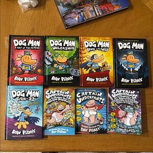 Dog Man and Captain Underpants Book Set by Dav Pilkey